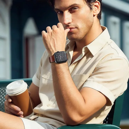 Miniatura 7 de Correas de cuero magnéticas compatibles con Apple Watch 42mm (Serie 10/11) 41mm 40mm 38mm para hombres y mujeres, cuero genuino con hebilla