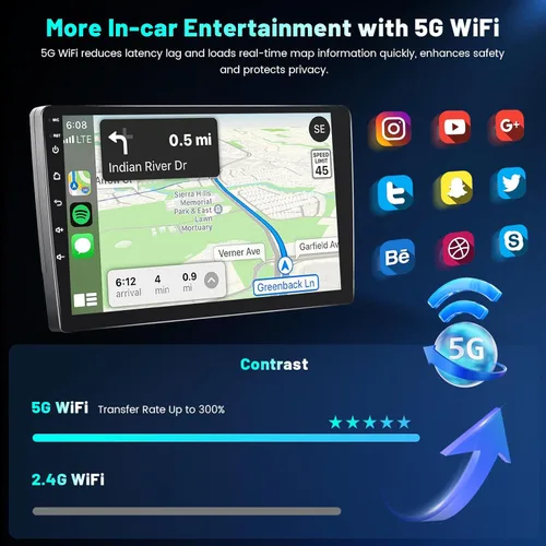 Miniatura 7 de 4+64G para Honda Pilot 2006 2007 2008 Carplay inalámbrico Android 15 estéreo de coche, 9 pulgadas IPS 1280 * 720 pantalla táctil Radio Android Auto