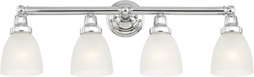 Miniatura 3 de Livex Lighting 1024-05 Classic - Lámpara de baño con 4 luces, cromada