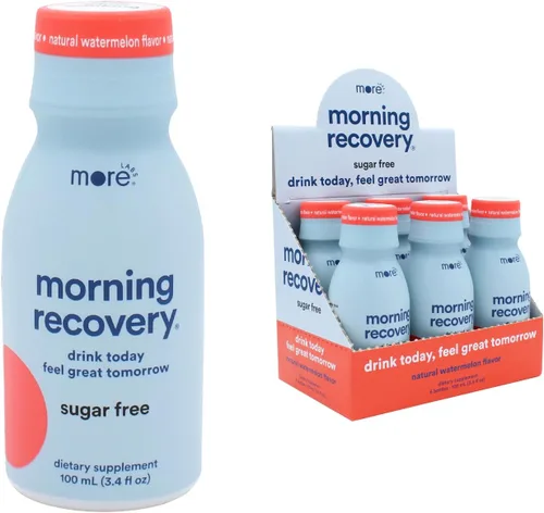 Miniatura 22 de Morning Recovery Electrolitos, Fórmula Patentada de Bebida de Cardo Mariano para Hidratar Mientras Bebes, DHM Líquido Altamente Soluble, Sin OGM