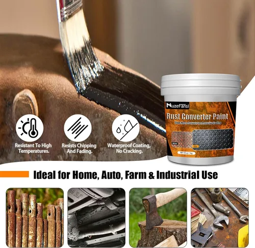 Miniatura 4 de Pintura para Metal, Convertidor de Óxido y Imprimación de Metal 34.8 oz – Recubrimiento Anti-Óxido, Pintura Antioxidante Encapsuladora para Máximo