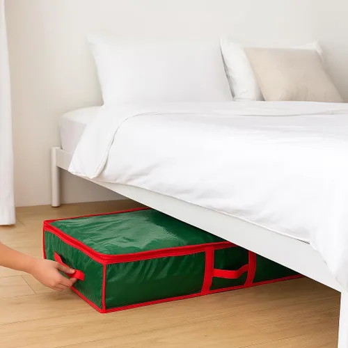 Miniatura 3 de Sattiyrch Organizador de papel de regalo debajo de la cama, contenedor de almacenamiento de papel de regalo, capacidad para hasta 20 rollos, 41