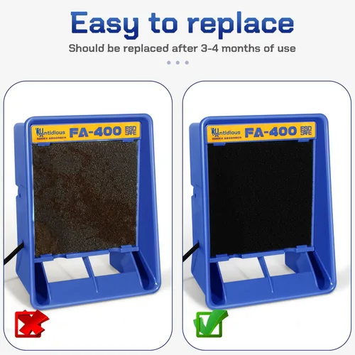 Miniatura 4 de Antidious Paquete de 5 filtros de carbón activado para extractor de humos, filtro portátil de absorción de humo, equipo de extracción de ventilador