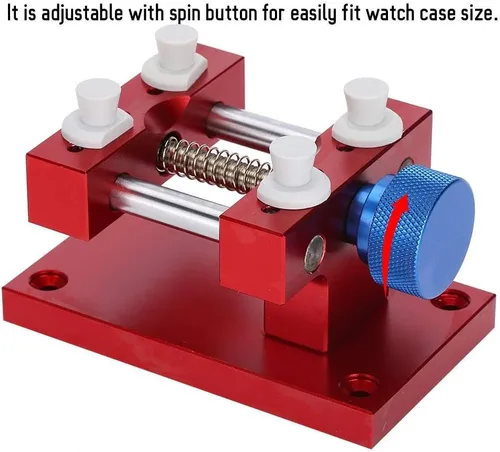 Miniatura 3 de Soporte de caja de reloj ajustable, reloj de pulsera de metal para reparación de caja abierta, soporte para correa de reloj, herramienta