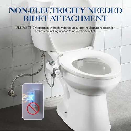 Miniatura 4 de Daul Clean - Accesorio de bidé no eléctrico para asiento de inodoro, boquillas limpias, 3 modos, presión de agua ajustable, accesorio para asiento