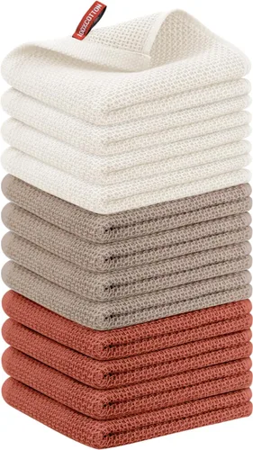 Miniatura 100 de Nialnant - Toalla de cocina 100% algodón, tejido gofre, suave, absorbente y de secado rápido, toallas para secar platos, trapos de limpieza - Multi