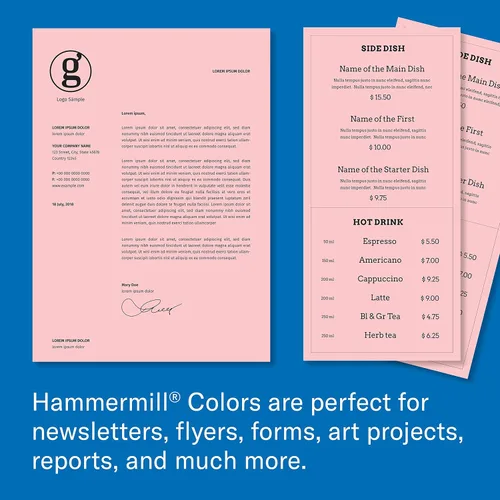Miniatura 6 de Papel de color Hammermill, papel de impresora color rosado, de 24 libras, 8.5 x 11 - 1 resma (500 hojas) - Fabricado en los Estados Unidos, papel