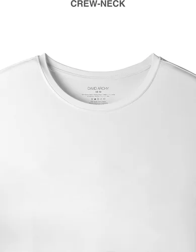 Miniatura 5 de DAVID ARCHY Camisetas suaves y cómodas de rayón de bambú para hombre, camisetas de manga corta, paquete de 3