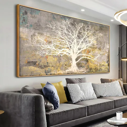 Miniatura 13 de Lienzo decorativo para pared de sala de estar, paisaje de bosque verde, sol sobre bosque, fotografía impresa en lienzo para decoración de pared