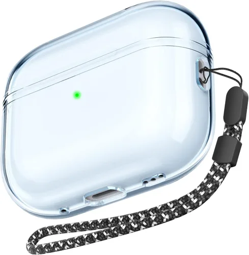 Miniatura 17 de AhaStyle Funda transparente para Airpods Pro 2 (2023/2022), fundas protectoras de TPU suave vienen con correa de mano compatible con Apple AirPods