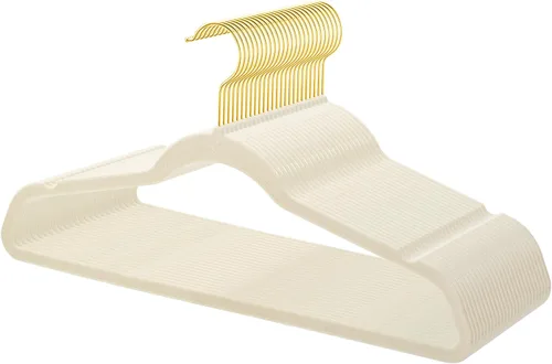 Miniatura 11 de TIMMY Perchas de terciopelo – Juego (paquete de 50) perchas ultrafinas con construcción resistente, soporta hasta 10 libras – Acabado rosa rubor