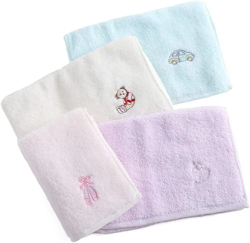 Miniatura 2 de sense gnosis Toallas faciales de algodón 100% para niños, toallas de tocador para juego de toallas de baño, toallas bordadas para niños y paños