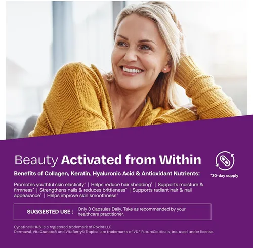 Miniatura 4 de ResVitále Beauty 3 - Suplemento para el cuidado de la piel con colágeno, queratina y elastina - 90 cápsulas
