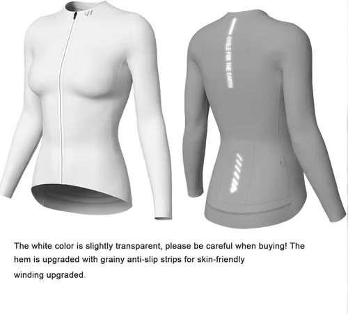 Miniatura 4 de Wulibike Camiseta de ciclismo para mujer, manga larga, camisetas de ciclismo para mujer, camisetas de ciclismo transpirables con 4 bolsillos