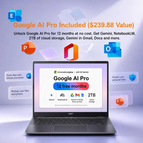Miniatura 4 de Acer Chromebook Plus 514 Laptop con Google AI