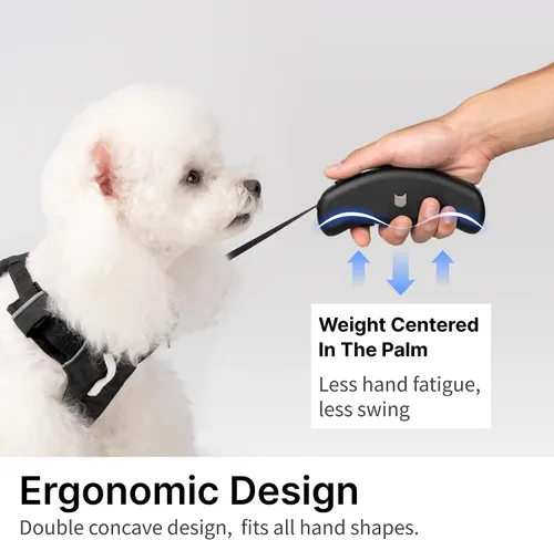 Miniatura 3 de Correa retráctil para perro de 5.6 pies, ajustable, suave, manos libres, correa retráctil de freno rápido con una sola mano para perros pequeños