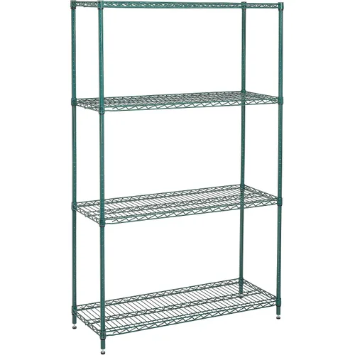 Miniatura 9 de Nexel Unidad de Estantería de Alambre Ajustable Económica, 4 Niveles, Estante de Almacenamiento Comercial Certificado NSF, 18" x 48" x 74", Epoxi