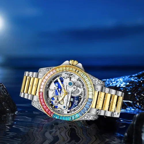 Miniatura 3 de Olika Women Watch Self Winding Mechanical Watch - Stainless Steel Skeleton Watch Luminous Waterproof Watch Business Stylish Watch for Woman
