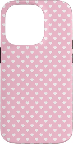 Miniatura 16 de Funda para iPhone 11 Pro Max con diseño de corazones, color rosa claro, blanco y rosa claro para mujeres y niñas