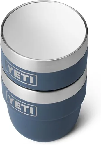 Miniatura 7 de YETI Rambler - Vaso apilable de 4 onzas, acero inoxidable, taza de café/espresso aislada al vacío, 2 unidades Azul marino