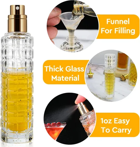 Miniatura 2 de Pulverizador atomizador de cóctel – 1 oz / 1.0 fl oz, botella de spray para cócteles pulverizador portátil recargable de perfume