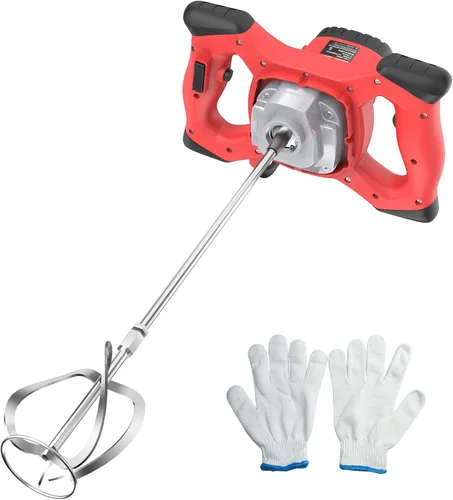 Miniatura 9 de IMAYCC Mezclador de cemento de mano, mezclador de concreto portátil, taladro de mezcla de 6 velocidades de 110V, mezclador de taladro de 2100W