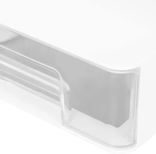 Miniatura 6 de Wnvivi Organizador de bolígrafo inclinado, soporte para bolígrafo de escritorio, soporte para brochas de maquillaje con cajón, organizador Rosa