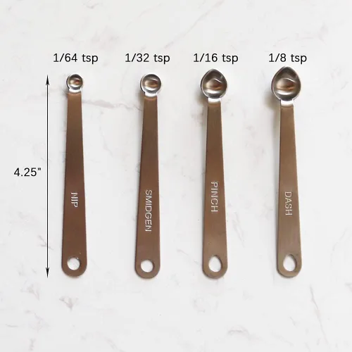 Miniatura 2 de Juego de mini cucharas medidoras, pequeña cucharadita de acero inoxidable para cocinar y hornear, adecuada para pequeñas cantidades de ingredientes