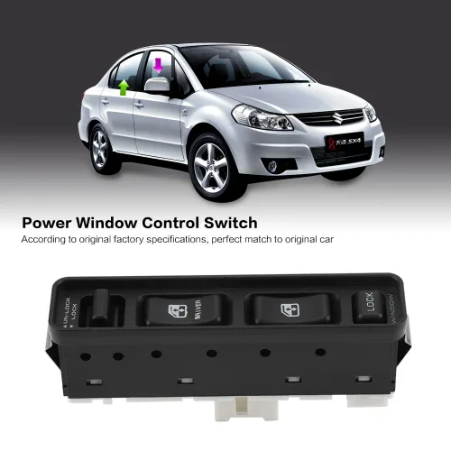 Miniatura 2 de KIMISS Interruptor de control del regulador del elevalunas eléctrico principal, para Suzuki Vitara ET TA SUV, Interruptor de control de la ventana