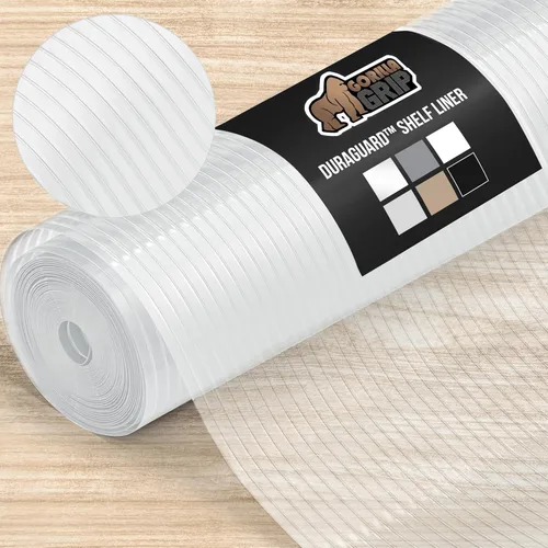 GORILLA GRIP DuraGuard Forro para Estantes, 17.5x20 pulgadas Forros No Adhesivos para Gabinetes de Cocina, Cajones, Estantes, Refrigerador,