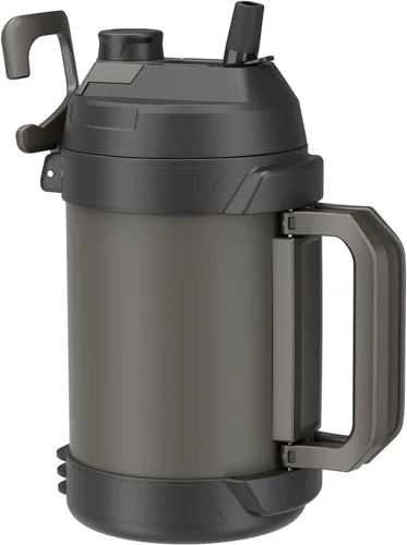 Miniatura 12 de Zukro Jarra de agua de 1 galón, botella de agua grande con aislamiento de triple pared de un galón con popote y boquilla, mantiene el frío 48 horas