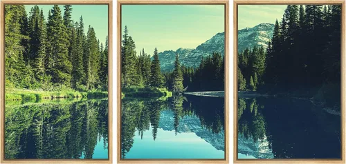 Miniatura 40 de wall26 Lienzo enmarcado para pared, juego de arte debajo de los tallos de bambú verde, naturaleza, desierto, fotografía, realismo, contemporáneo