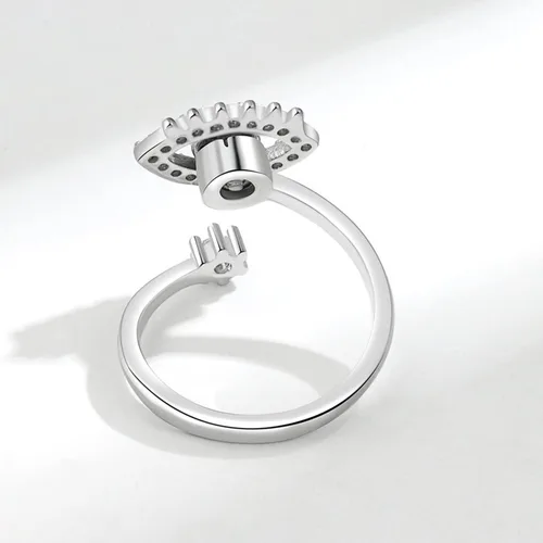 Miniatura 60 de Anillo de plata 925, anillos de plata ajustables para mujer, anillos de pulgar abiertos, anillos de circonio, anillos ajustables, anillos abiertos