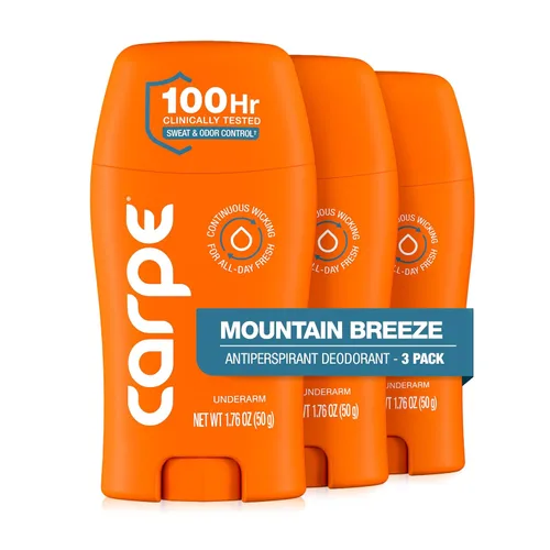 Miniatura 19 de Carpe Desodorante antitranspirante para axilas, antitranspirante extra fuerte para hombres con control de sudor de 100 horas, desodorante