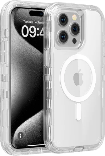 Miniatura 59 de Follaroma para iPhone 17 Pro Max, Funda Compatible con MagSafe, Funda Magnética Transparente de Doble Capa, Funda Resistente Anti-Caída y a Prueba