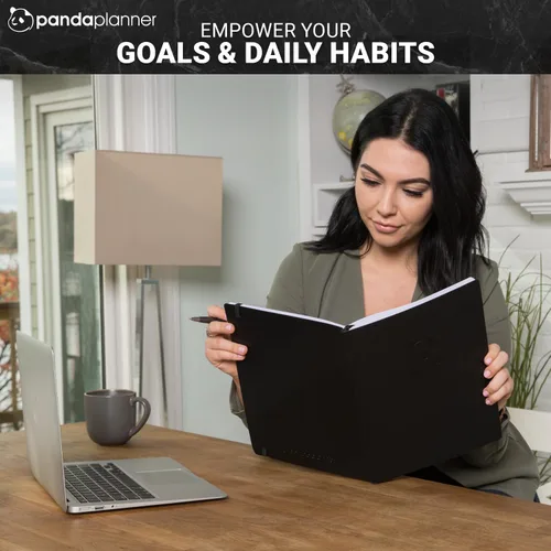 Miniatura 9 de Panda Planner Agenda semanal 2025-2026, sin fecha, para oficina, escuela y hogar, cuaderno organizador de cuero vegano suave de 8 x 11 pulgadas