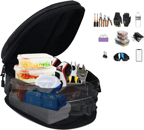 Miniatura 2 de Bolsa de cola para motocicleta E-riding, alforjas para motocicleta, mochila impermeable para asiento trasero, maleta de equipaje multifuncional