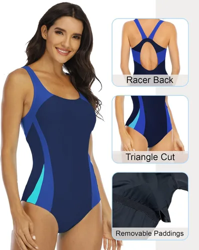 Miniatura 4 de Halcurt Trajes de baño deportivos de una pieza para mujer