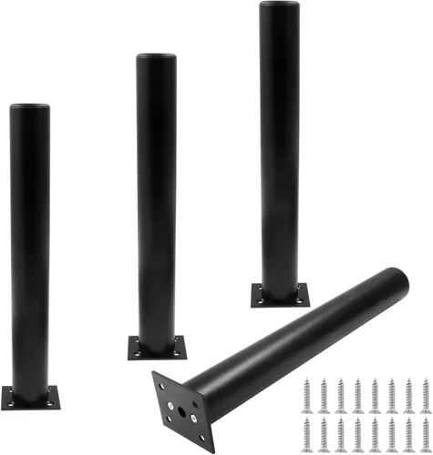 Miniatura 24 de Juego de 4 patas para muebles de 4 pulgadas, patas ajustables de aleación de aluminio, patas redondas de metal para sofá, patas ajustables