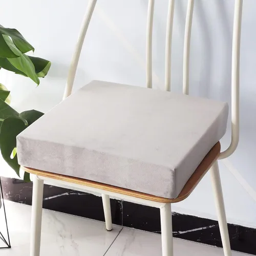 Miniatura 13 de vctops Cojín de espuma de terciopelo antideslizante suave con funda extraíble, para alivio y comodidad (verde, 20 x 20 x 2 pulgadas)