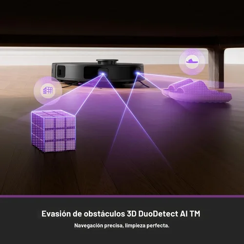 Miniatura 8 de Eureka E20 Plus Robot Aspirador y Fregona, Robot Aspirador con Estación de Vaciado Automático sin Bolsa, Capacidad de 45 Días, Succión de 8000 Pa