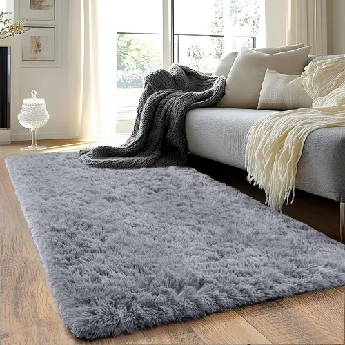 Miniatura 111 de Alfombras de Pasillo para Dormitorio 2x6 pies Alfombras de Pasillo para Pasillos Antideslizantes Suaves de Pelo Largo Alfombra de Cabecera, Alfombra