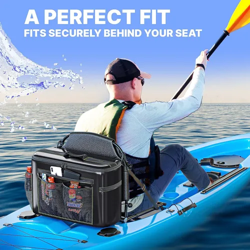 Miniatura 4 de Skywin Enfriador de Kayak Detrás del Asiento, Enfriador Impermeable para Kayak, Compatible con Asientos de Estilo Silla de Césped, Almacena Bebidas