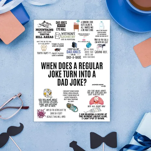 Miniatura 6 de Andaz Press Tarjeta divertida jumbo para el día del padre de 8.5 x 11 pulgadas con sobre, variedad de bromas de papá, regalo del día del padre