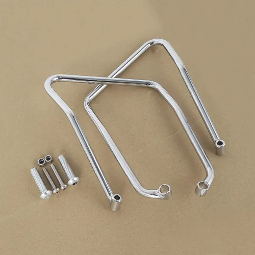 Miniatura 3 de TCT-MOTORPARTS Soportes de Bolsa de Sillín para Harley Sportster Custom Roadster Low 2004-2016 XL883 XL1200 15 14 13 06 07 08 13 Cromo Cromado
