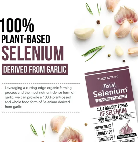 Miniatura 3 de Selenio total - 200 mcg, a base de plantas - espectro completo, contiene 4 formas orgánicas esenciales de selenio incluyendo selenometionina
