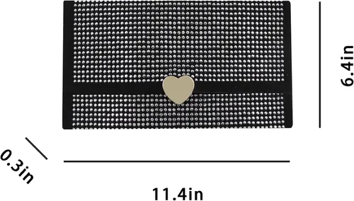 Miniatura 7 de WEIYON BABOMAREON - Bolso de mano rectangular para mujer, bolso de noche brillante