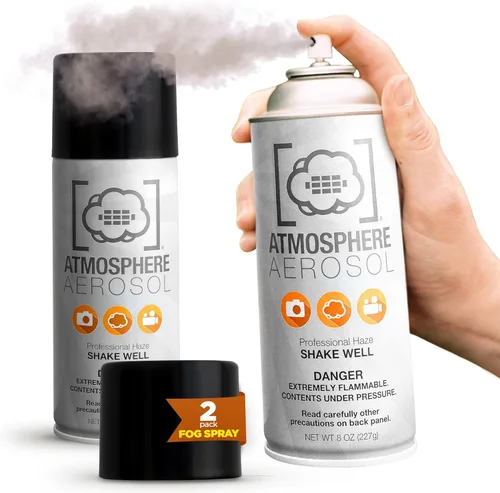 Miniatura 10 de Paquete de 5 – Haze/Fog Atmosphere Aerosol Spray para fotógrafos y cineastas – Efectos de humo y rayos de luz para fotografía para uso en interiores