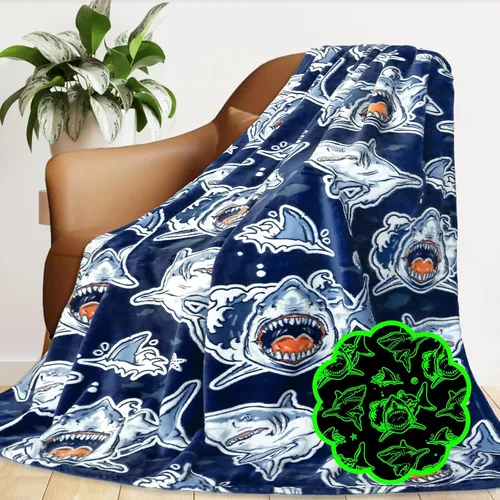 Miniatura 14 de GEULAY Axolotl - Manta de tamaño individual para cama y sofá, manta de ajolote que brilla en la oscuridad, regalos para niñas, manta de forro polar