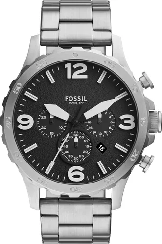 Miniatura 10 de Fossil Men's Nate Quartz Watch, Oversized Stainless Steel Chronograph Watch for Men